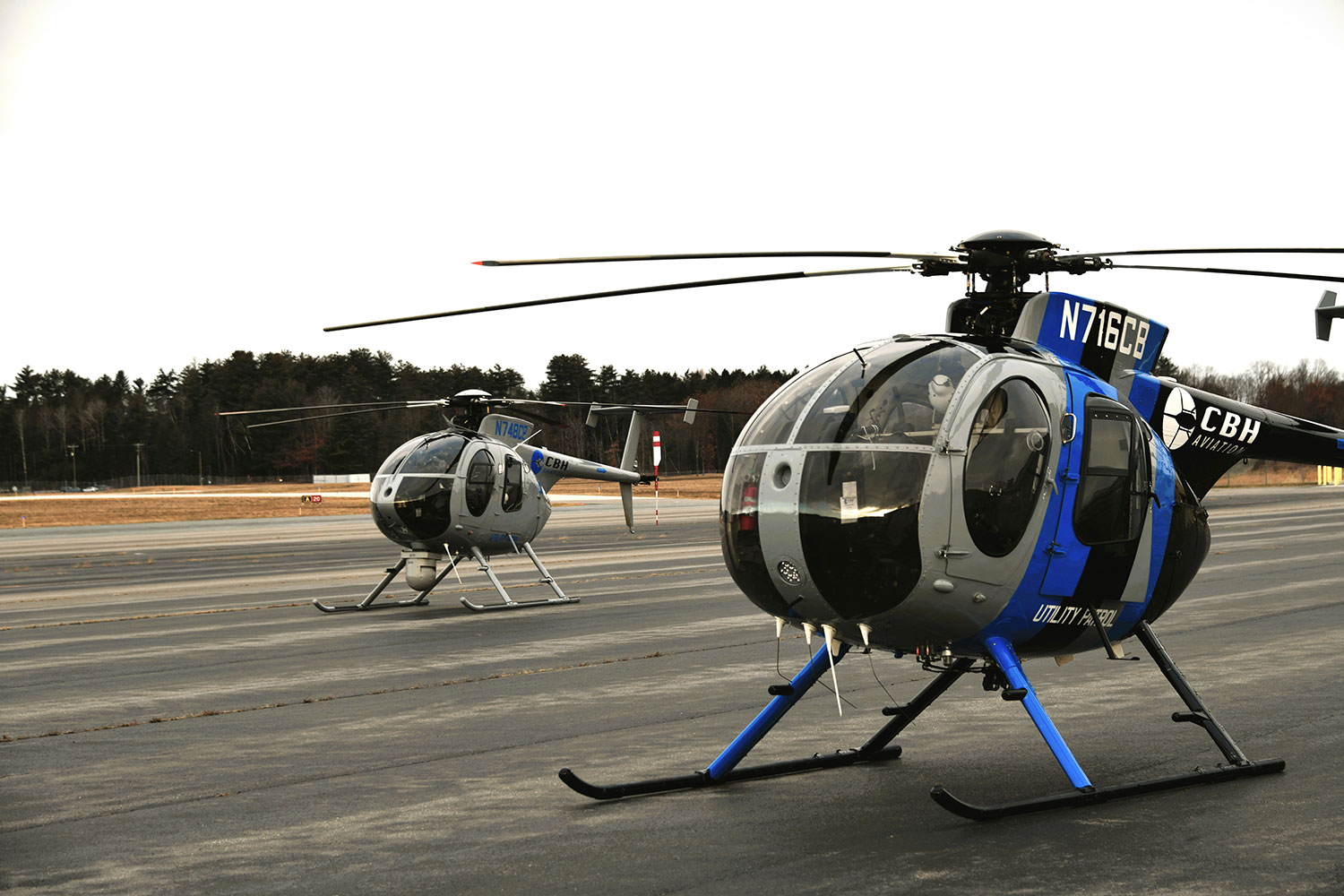 CBH Aviation helicopters on the tarmac